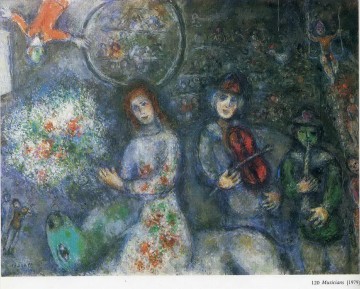 Marc Chagall Painting - Músicos contemporáneos Marc Chagall